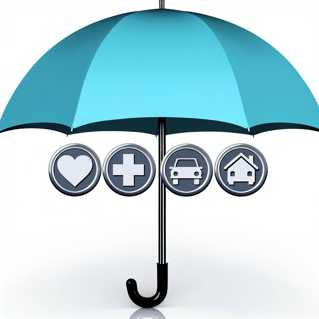 personal insurancean umbrella with icon for life health auto home insurance under the umbrella